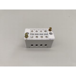 V.E.G. เทอร์มินอลบล็อก เข้า4-ออก4 สีเทา