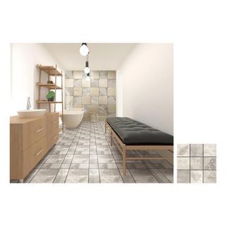 Marbella กระเบื้องเซรามิคปูพื้น 16x16 นิ้ว รุ่น พอล ลีฟ GS56 (12P)