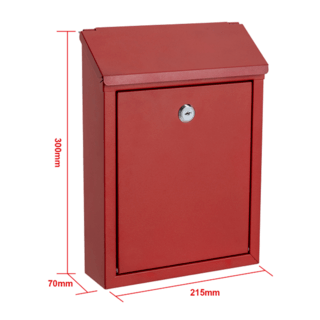 HATO ตู้จดหมาย รุ่น RANRY ขนาด 21.5x7x30 ซม. สีแดง 