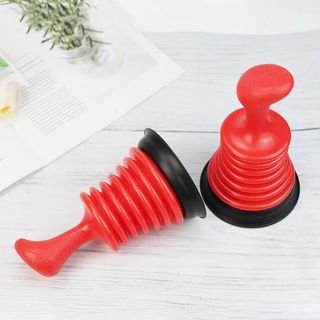 ICLEAN ปั๊มอ่างล้างหน้า PVC รุ่น M8019 ขนาด 11x11x18 ซม. สีแดง