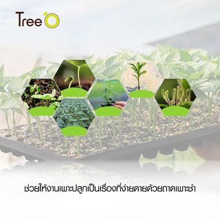 Tree’O ถาดเพาะชำ 200 หลุมเหลี่ยม รุ่นJN200 ขนาด54x25x4.3ซม. สีดำ