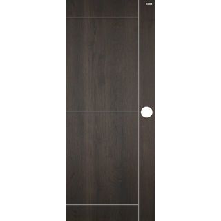 BATHIC ประตู WPC รุ่น แผ่นเรียบ BWC04 ขนาด 80x200 ซม. สีซีซารัสโอ๊ค (เจาะลูกบิด)