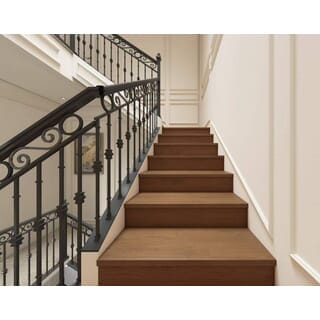 จมูกชานพักบันได SPC Click lock 114x1220x4+1mm IXPE  items No. 1210 สีไม้สักอ่อน