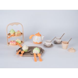 TOYS ของเล่นชุดน้ำชา ขนมและอุปกรณ์(24ชิ้น) รุ่น 86-23 ขนาด 52.5x11x29 ซม. คละสี