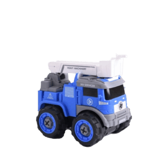 TOYS ของเล่นรถตำรวจกระเช้าประกอบพร้อมรีโมตคอนโทรล รุ่น#LM6023-YZ-1 ขนาด26.5x14x17.5ซม.สีน้ำเงิน