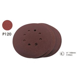 กระดาษหนามเตยทรายกลมมีรู 6 CS2506120 เบอร์ 120  (แพ๊ค 5)