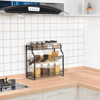 CLOSE ชั้นวางเครื่องปรุง 3 ชั้น 41.9 x 19.8 x 39.5 ซม. BUNNY สีดำ