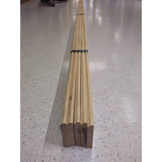 GREAT WOOD ฝ้าระแนงไม้ ไม้ยางพาราจ๊อยส์ CC (1x5) 1/2