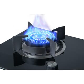 KOCH KITCHEN เตาแก๊สแบบฝังหน้ากระจก 2 หัวเตา NICASIO K-01 สีดำ