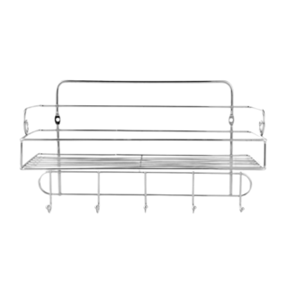 Iris ตะแกรงชั้นวางของอเนกประสงค์ รุ่น โนล่า PQS-TQ-0875B ขนาด 28x15x18 ซม.