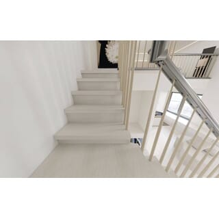จมูกชานพักบันได SPC Click lock 114x1220x4+1mm IXPE  items No. 6589 สีไม้แอชไวท์