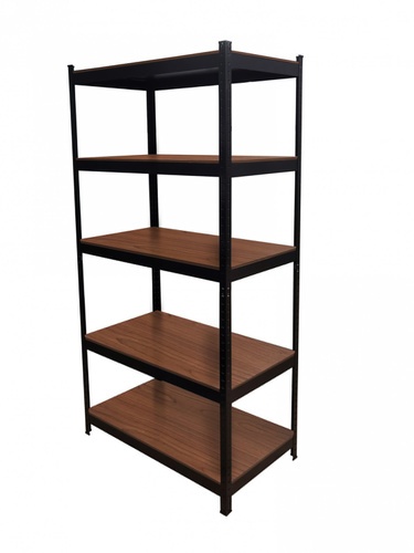 HUMMER ชั้นวางของเหล็กพื้นไม้ MDF 5 ชั้น 90x50x182ซม. สีดำ