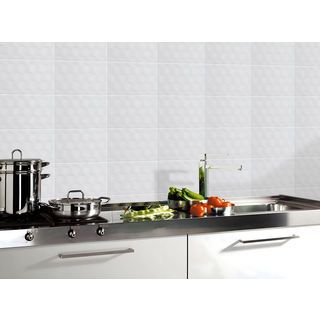 Marbella กระเบื้องเซรามิคปูผนัง 10x16 นิ้ว โฟเซ่น-ไวท์ ZX9020 (N) Gloss (15P)