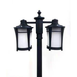 EILON โคมไฟสนาม 2*E27 สูง 198cm รุ่น RH108P/2 สีดำ