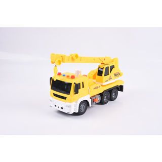 TOYS ของเล่นรถเครน สีเหลีอง(มีแสงและเสียง)#JS105(33x13.5x17.5ซม.)