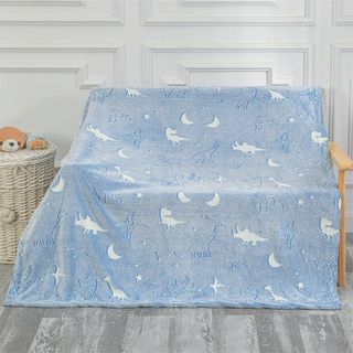 Truffle ผ้าห่ม รุ่น Momo-05 ขนาด 130x170 ซม. สีฟ้า