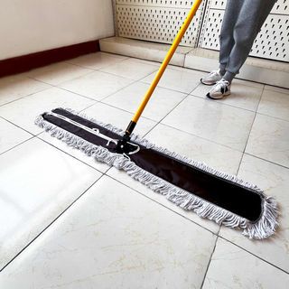 ICLEAN ม็อปดันฝุ่น 48นิ้ว ด้ามเหล็กเคลือบ รุ่น YM3060-48 ขนาด 20x123x140 cm. สีเหลือง