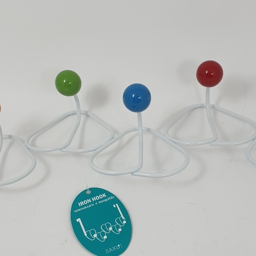 Iris ขอแขวนผ้าสแตนเลส 5 ขอ รุ่น GZC053   สีขาว