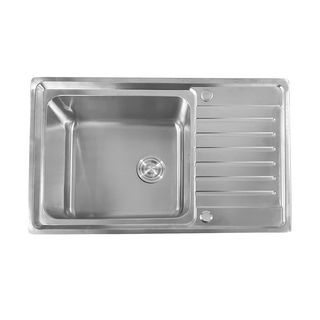 CLOSE อ่างล้างจาน 1 หลุมมีที่พัก SUS304  ขนาด 80X50X19 ซม. SPACE