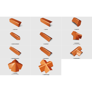 ตราเพชร ครอบ4ทาง 35องศา หลังคาเจียระไน สีขาวไข่มุก