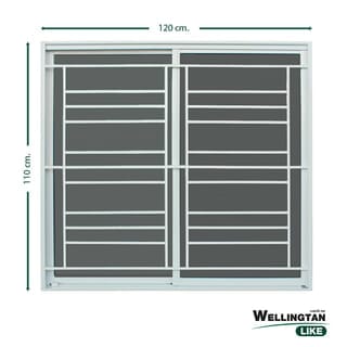 WELLINGTAN เหล็กดัดหน้าต่าง ลายคลาสสิค WCO/1 (ติดครอบ) 120x110ซม. สีขาว