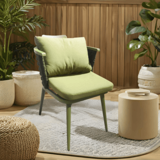 SUMMER SETเก้าอี้ outdoor อลูมิเนียม Racha ขนาด 56.5x60x70 ซม. สีเขียว