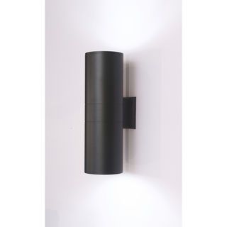 EILON โคมไฟติดผนังโมเดิร์น ทรงกระบอกกลม 2*E27 ขนาด 14.5*14.5*36 cm IP65 MVW002W-L360（B) สีดำ