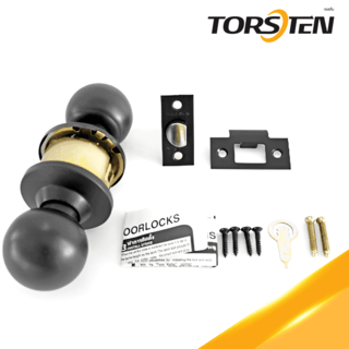 TORSTEN ลูกบิดทางผ่าน สเตนเลส-304 รุ่น 587 PS-MB สีดำ