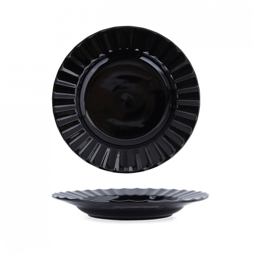 ADAMAS จานเซรามิค 8.5 นิ้ว SNOOZE-BL01 สีดำ