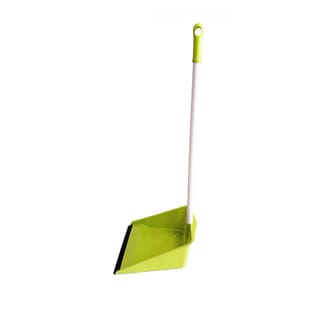 ICLEAN ที่โกยผงพลาสติกด้ามอลูมิเนียม มีขอบยาง DP026-GN ขนาด 23x26x75 cm. สีเขียว