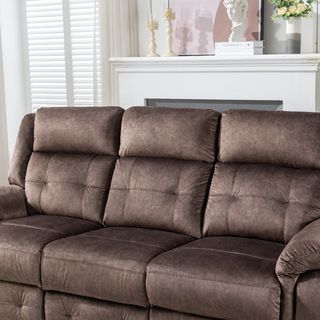 PULITO เก้าอี้พักผ่อนผ้าปรับระดับไฟฟ้า 3 ที่นั่ง รุ่น LINCOLN ขนาด 209x96x101.5 ซม. สีน้ำตาล 