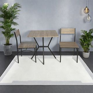 Delicato ชุดโต๊ะอาหาร 2 ที่นั่ง รุ่น Yuki โต๊ะ:75X75x76 ซม. เก้าอี้:46X51X82ซม. สีน้ำตาลอ่อน