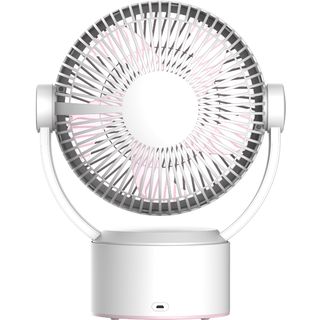 BENKA พัดลมตั้งโต๊ะชาร์จไฟแบบพกพา ขนาด 9 นิ้ว รุ่น KN-L2829 สีชมพู