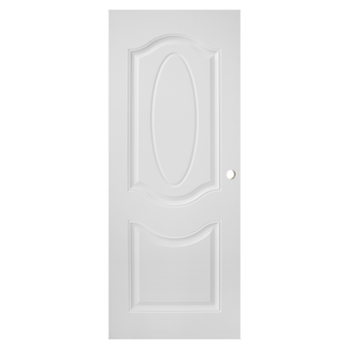 WELLINGTAN ประตูภายนอก UPVC บานทึบ 3ฟัก รุ่น UPVC-WE003 ขนาด 80x200ซม. สีขาว (เจาะลูกบิด )