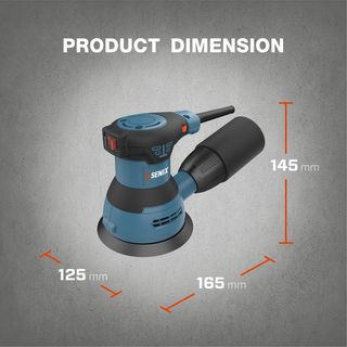 SENIX เครื่องขัดกระดาษทรายไฟฟ้า 125 มม. (วงกลม) 350Wรุ่น PSCE3.5-M-EU สีน้ำเงิน - ดำ