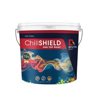 Delta สีน้ำอะครีลิค เดลต้าชิลชิลด์ ทาภายนอก กึ่งเงา เบส A 9 ลิตร