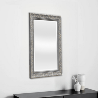 Nice กระจกมีกรอบทรงเหลี่ยม (PS) รุ่น กัมปาเนีย ขนาด 60x90 ซม. สีดำ 