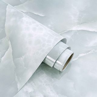 TAPIO วอลเปเปอร์ ลายหินอ่อน รุ่น Marble-03 ขนาด 45x1000 ซม. สีเทาฟ้า