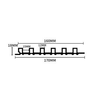 GREAT WOOD ไม้ฝ้าระแนง PVC รุ่นW170*18 ขนาด 170x2900x18 มม. สีOak