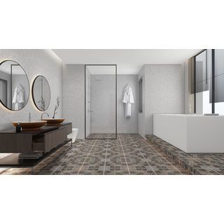 Marbella กระเบื้องเซรามิคปูพื้น 16x16 นิ้ว รุ่น เซอร์ริส-เกรย์ HP4405 Matt (12P)