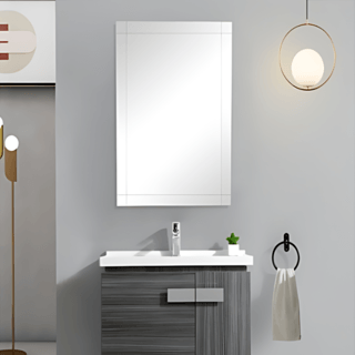 Nice กระจกเงาไม่มีกรอบ ทรงเหลี่ยม รุ่น PQS-XS6080G  ขนาด 60x80 ซม.