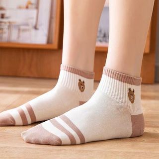 KOJI ถุงเท้าข้อกลางผู้หญิงพาสเทล รุ่นSC27 ขนาด6x17x0.4ซม.คละแบบ