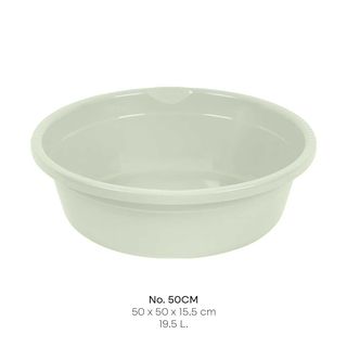 GOME กะละมังกลม 19.5L ขนาด 50x50x15.5cm. รุ่น No.50 สีเขียวพาสเทล 