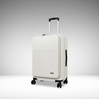 WETZLARS กระเป๋าเดินทาง ขนาด 20 นิ้ว พร้อมช่องใส่ของด้านหน้า รุ่น Spring-02 ขนาด  21x33x50 ซม. สีขาวไวท์พีทอล