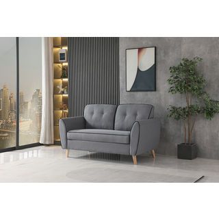 PULITO โซฟาผ้า 2 ที่นั่ง รุ่น BANIKA ขนาด 87x145x89 ซม. สีเทา 