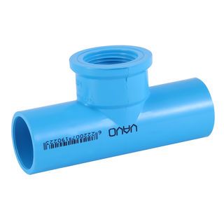 VAVO ข้อต่อสามทางตั้งฉากเกลียวใน หนา ½ นิ้ว(18) สีฟ้า