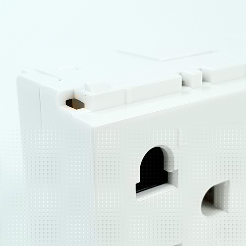 PHILIPS เต้ารับไฟฟ้าคู่ 2 สาย+สายดิน ลีฟ มีม่านนิรภัย สีขาว