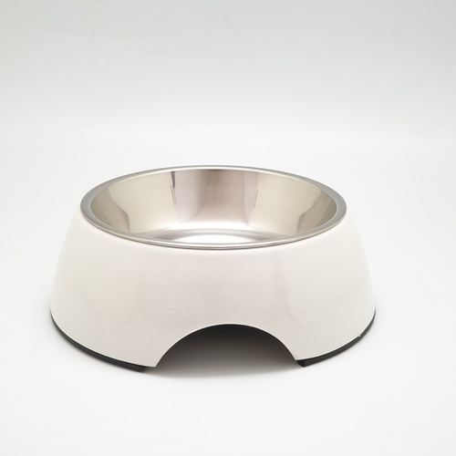 DUDUPETS ชามสเตนเลส ไซส์ S ขนาด 13.5×17×6ซม. รุ่น BP015S สีขาว