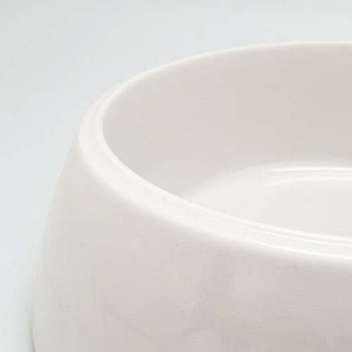 DUDUPETS ชามสเตนเลส ไซส์ S ขนาด 13.5×17×6ซม. รุ่น BP015S สีขาว