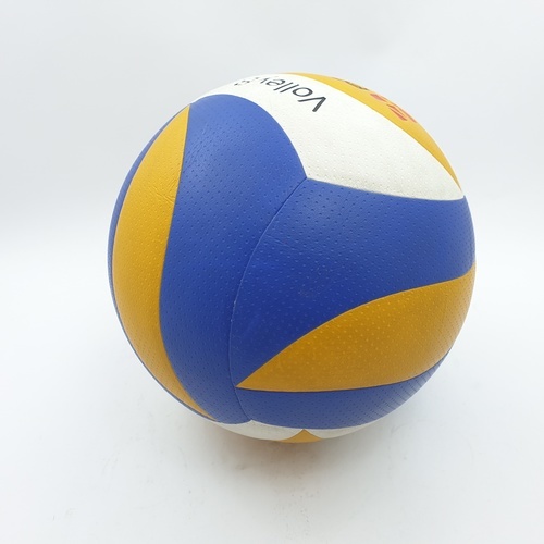 ลูกวอลเลย์บอลPU เบอร์5 รุ่น SG-5646 ขนาด  Φ21.5ซม. สีเหลือง-น้ำเงินแถมเข็มก๊าซ 4TEM